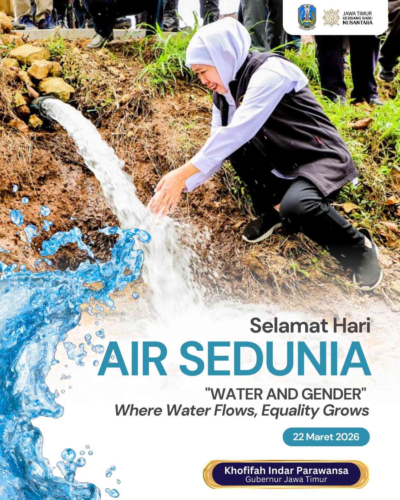 Gubernur Khofifah Soroti Keadilan Akses Air, Tegaskan Air Bersih Hak Asasi Manusia