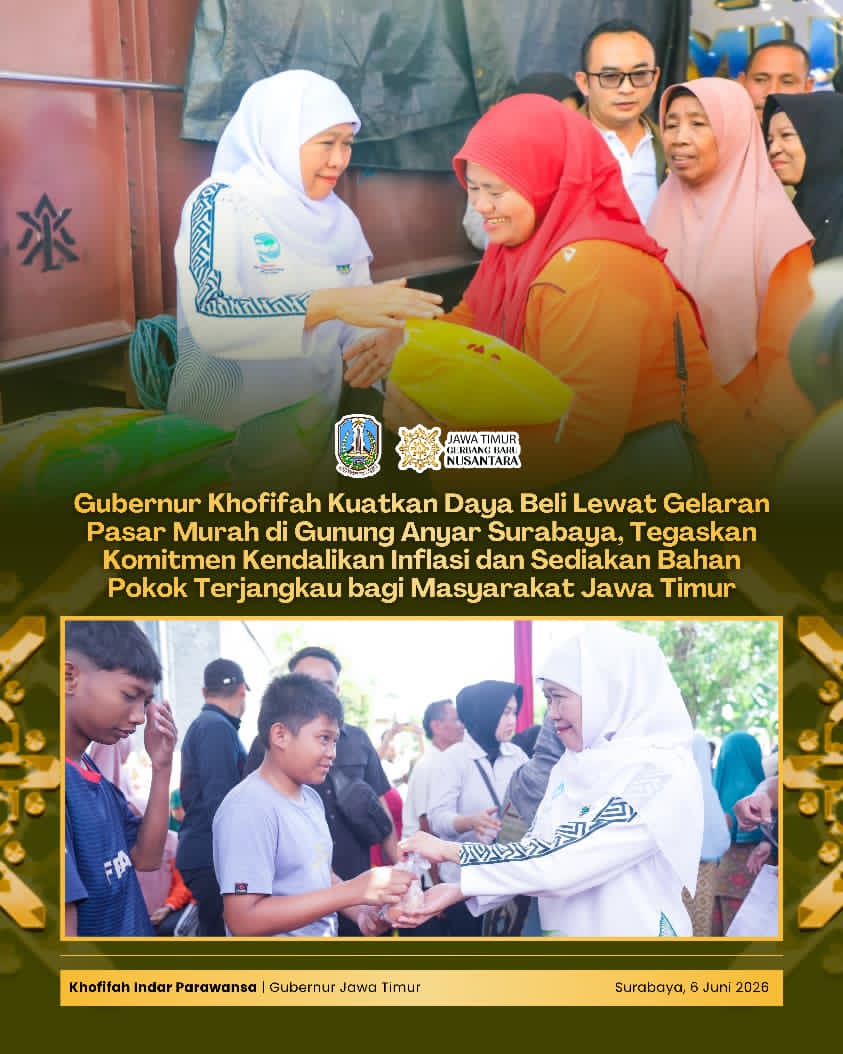 Ribuan Warga Antusias Berbelanja di Pasar Murah, Gubernur Khofifah Dorong Stabilitas Harga Kebutuhan Pokok