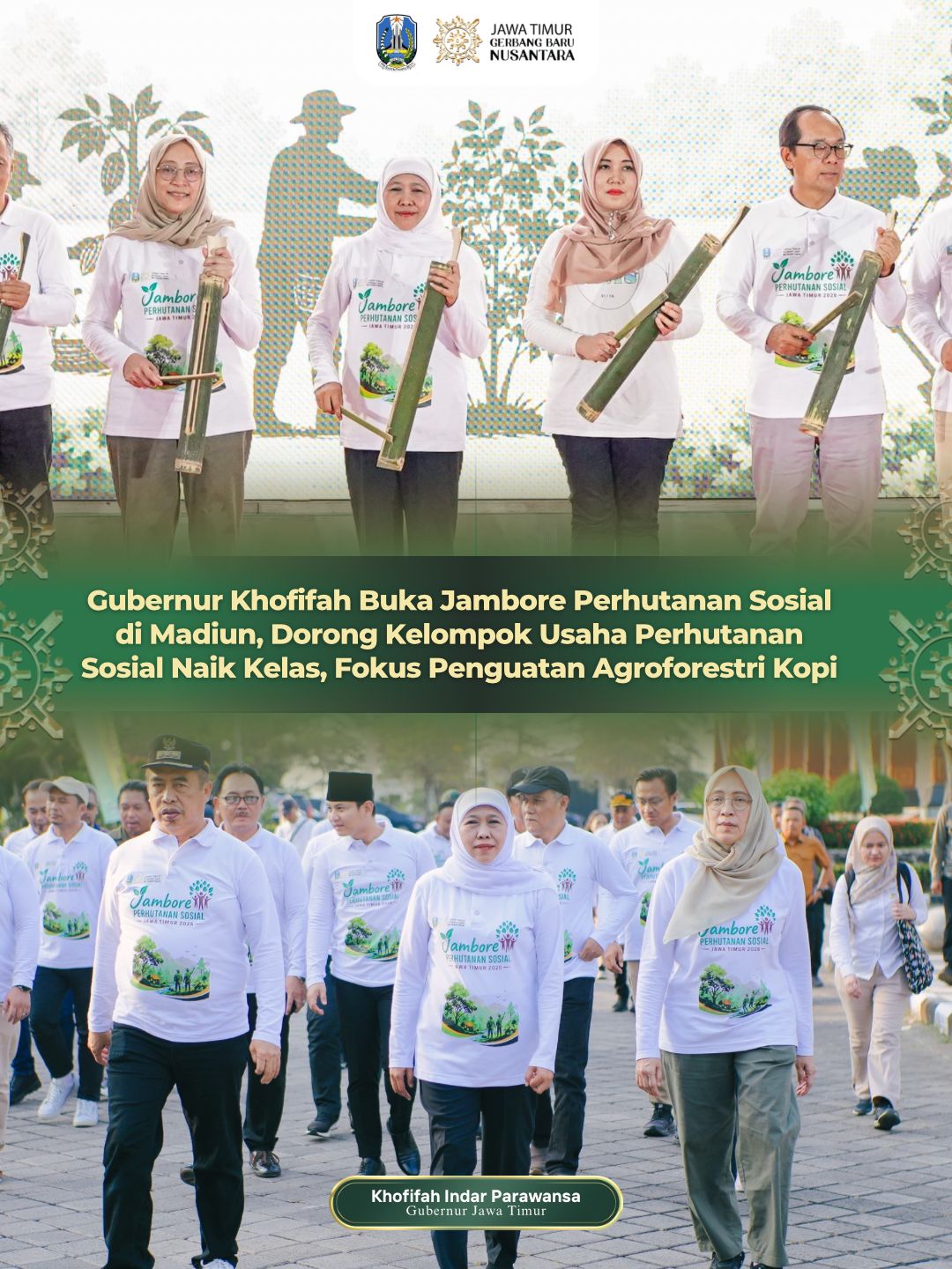 Gubernur Khofifah Optimistis Perhutanan Sosial Jatim Terus Tumbuh Melalui Penguatan Agroforestri Kopi
